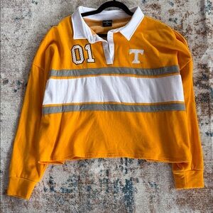 Orange and White Tennessee Vols Cropped Sweatshirt